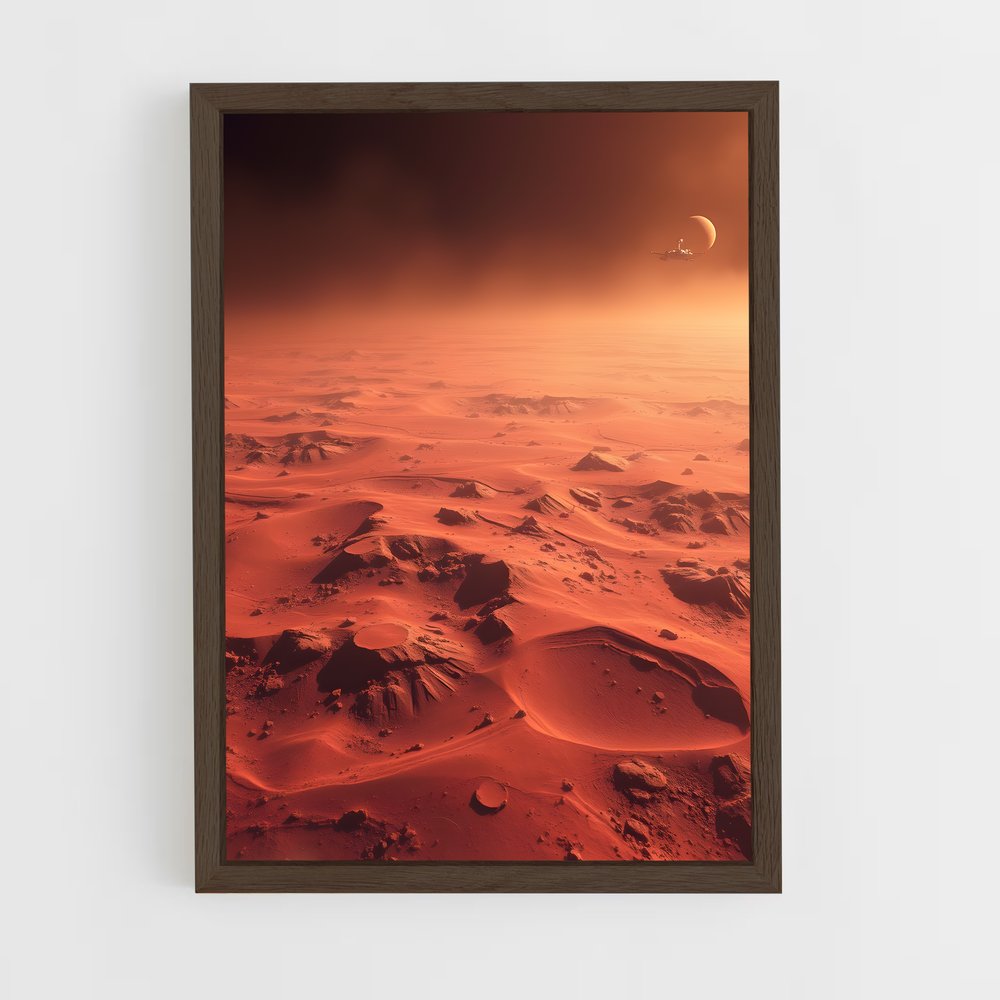 Poster Aile Rouge sur Mars – affiche Système solaire (vue 5)